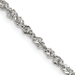 Chisel Stainless Steel Polished 3mm 20 inch Singapore Chain