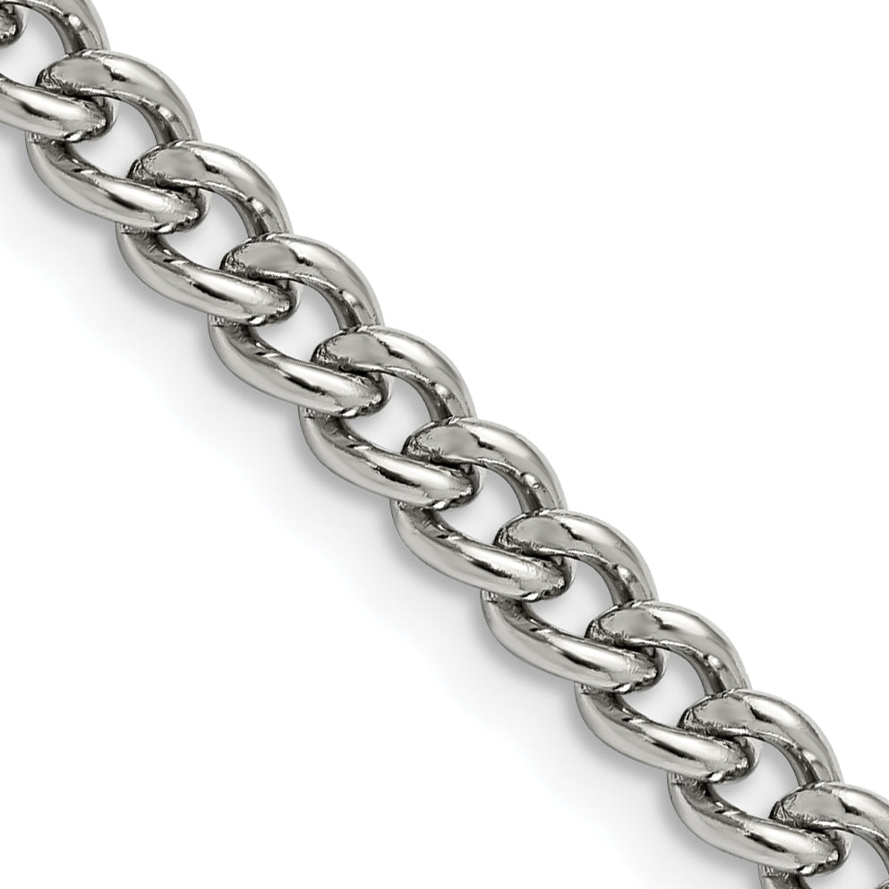 Chisel Stainless Steel Polished 5.3mm 24 inch Round Curb Chain