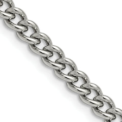 Chisel Stainless Steel Polished 5.3mm 24 inch Round Curb Chain