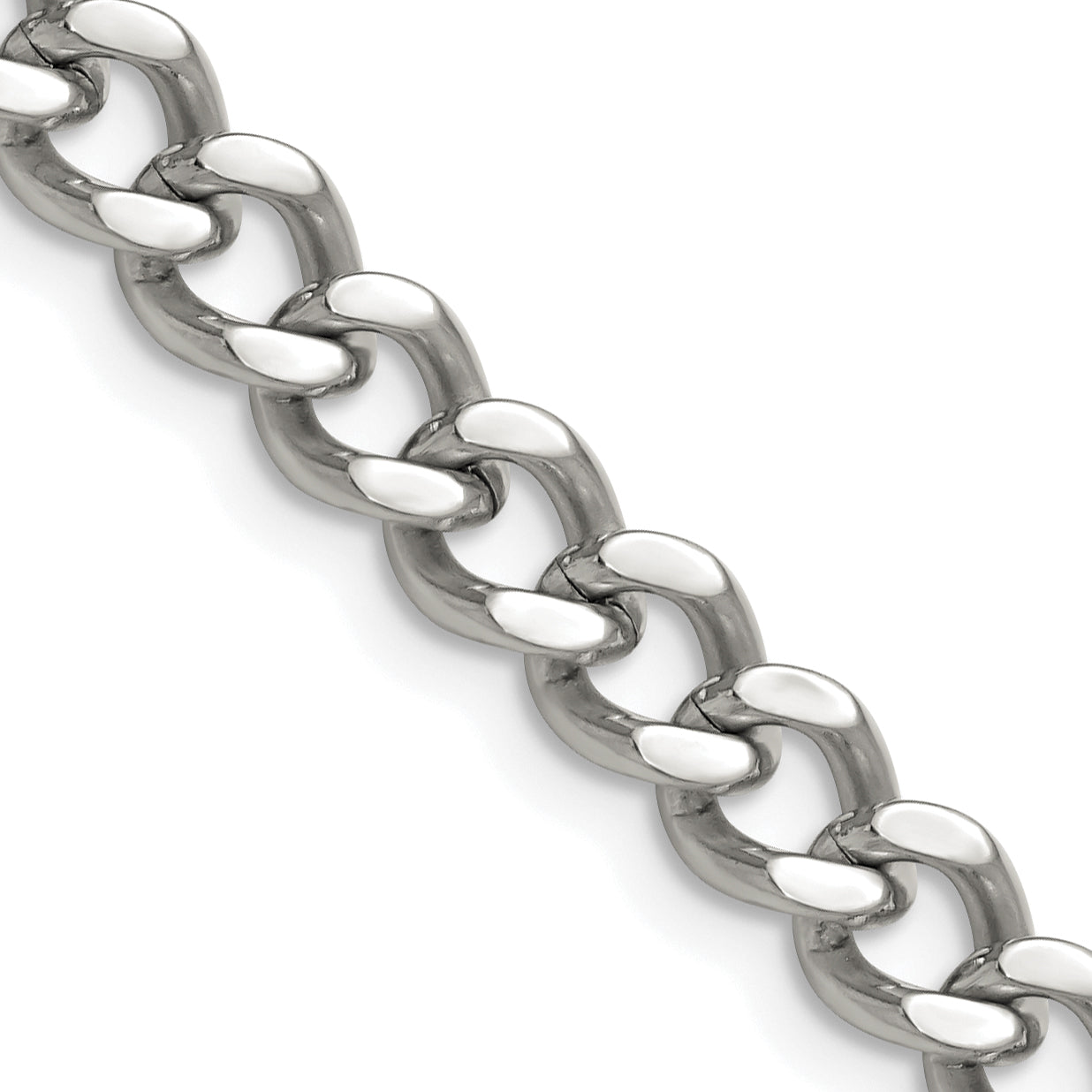 Chisel Stainless Steel Polished 7.5mm 22 inch Curb Chain