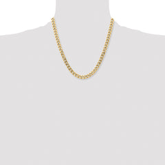 Chisel Stainless Steel Polished Yellow IP-plated 7.5mm 20 inch Curb Chain