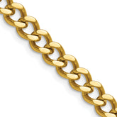 Chisel Stainless Steel Polished Yellow IP-plated 7.5mm 22 inch Curb Chain