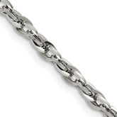 Chisel Stainless Steel Polished 4.2mm 24 inch Fancy Twisted Link Chain