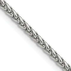 Chisel Stainless Steel Polished 3mm 22 inch Wheat Chain