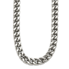 Chisel Stainless Steel Polished 24 inch Heavy Wheat Necklace