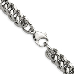 Chisel Stainless Steel Polished 24 inch Heavy Wheat Necklace