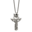 Chisel Enameled Cross Crown Necklace in Stainless Steel, 22 Inch - Sophia Jewelers