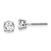 14kw 1.00ct SI3 G-I Diamond Stud Thread on/off Post Earrings