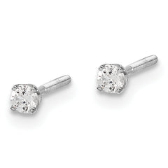 14kw .10ct SI3 G-I Diamond Stud Thread on/off Post Earrings