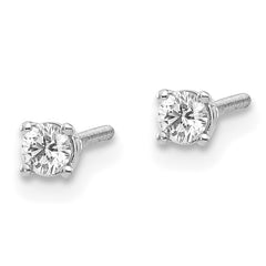14kw .15ct SI3 G-I Diamond Stud Thread on/off Post Earrings