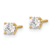 14ky .40ct. SI3 G-I Diamond Stud Thread on/off Post Earrings