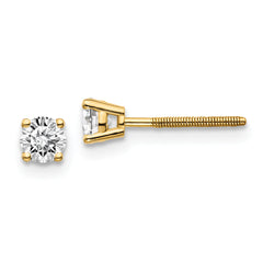 14ky .40ct. SI3 G-I Diamond Stud Thread on/off Post Earrings