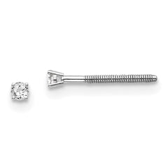 14kw .05ct. SI3 G-I Diamond Stud Thread on/off Post Earrings