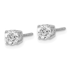 14kw .95ct SI3 G-I Diamond Stud Thread on/off Post Earrings