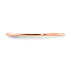 14K Rose Gold 1.2mm Half Round Polished Stackable Band Size 10