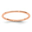 14K Rose Gold 1.2mm Half Round Polished Stackable Band