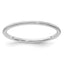 14K White Gold 1.2mm Beaded Stackable Band