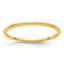 14K Yellow Gold 1.2mm Beaded Stackable Band