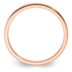 14K Rose Gold 1.2mm Criss-Cross Pattern Stackable Band Size 10