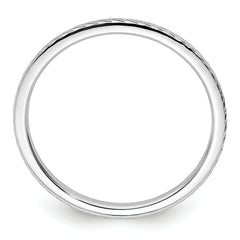 14K White Gold 1.2mm Twisted Wire Pattern Stackable Band Size 7.5