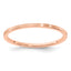 14K Rose Gold 1.2mm Flat Satin Stackable Band