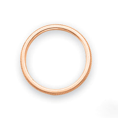 14k Rose Gold 1.5mm Milgrain Stackable Band Size 8