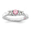 White & Pink Topaz Joanna Ring in Sterling Silver, 2.5mm - Sophia Jewelers