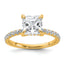 Princess Lab-Grown Diamond Solitaire Engagement Ring in 14K Yellow Gold (2 1/2 ct. tw., VS+ F+), Size 7 - Sophia Jewelers