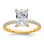 Radiant Lab-Grown Diamond Solitaire Engagement Ring in 14K Yellow Gold (2 3/8 ct. tw., VS+ F+), Size 7 - Sophia Jewelers