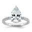 Pear Lab-Grown Diamond Solitaire Engagement Ring in 14K White Gold (3 1/2 ct. tw., VS/SI+ G+), Size 7 - Sophia Jewelers
