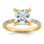 Princess Lab-Grown Diamond Solitaire Engagement Ring in 14K Yellow Gold, 2.2mm (3 1/2 ct. tw.), Size 7 - Sophia Jewelers
