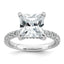 Princess Lab-Grown Diamond Solitaire Engagement Ring in 14K White Gold (4 3/8 ct. tw., VS+ F+), Size 7 - Sophia Jewelers
