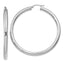 10 Karat White Gold 4mm x 55mm Tube Hoop Earrings | Sophia Jewelers