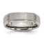 Chisel Titanium Brushed Center 6mm Ridged Edge Band