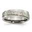 Chisel Titanium Polished and Hammered 6mm Ridged Edge Band
