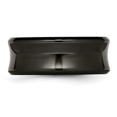 Chisel Titanium Black Ti Polished Concave 9mm Band