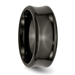 Chisel Titanium Black Ti Polished Concave 9mm Band