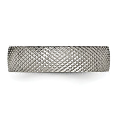Chisel Titanium Polished and Textured 6mm Band