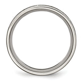 Titanium Brushed Laser Design 8mm Flat Band