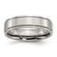 Chisel Titanium Polished 6mm Ridged Edge Band