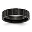 Chisel Titanium Brushed and Polished Black IP-plated 6mm Notched Band