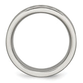 Titanium w/Sawtooth Accent/Polished Black Ceramic Center 8mm Band