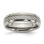 Chisel Titanium Polished with Grey Carbon Fiber Inlay 6mm Band