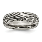 Titanium Grey Safari Etched and Domed 7.0mm Band