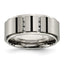 Chisel Titanium Brushed and Polished Black IP-plated 0.15 Carat Diamond 9mm Band