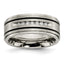 Chisel Titanium Brushed Polished and Enameled 1/4 Carat Diamond 9mm Band