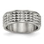 Chisel Titanium Polished 8mm Studded Band