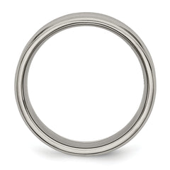 Chisel Titanium Polished Concave 8mm Beveled Edge Band