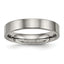 Chisel Titanium Polished 4mm Flat Comfort Fit Band