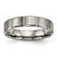 Titanium Brushed and Polished 5mm Grooved Band